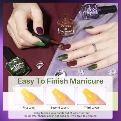 Dark Nail Polish Set A4-Dark Muse - 12 Deep, Moody Colors for Gothic & Fall Style