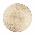 Gold Round Placemats Set of 8 - 15 Inch Vinyl Table Mats for Dining & Weddings - Easy Clean & Non Slip