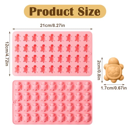 Mini Turtle Silicone Mold for Chocolate Candy Gummy Ice Cubes Baking Decor