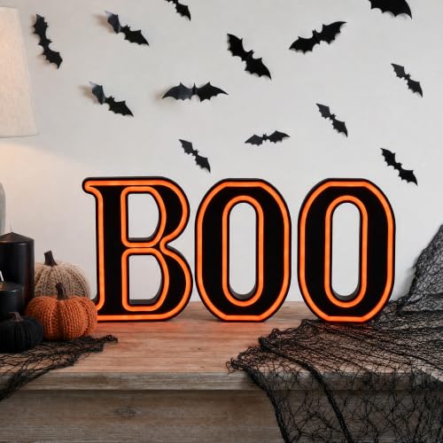 Light Up Halloween Sign - Boo Letters Indoor Decorative Halloween Light