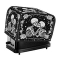 Halloween Skull Skeleton 2-Slice Wide Slot Toaster Cover - Dustproof Kitchen Protector - A04