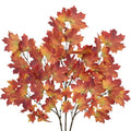 Artificial Maple Branches - Fall Faux Plant Stems with Realistic Leaves, Red, 38 Inch for Indoor Outdoor Decorations