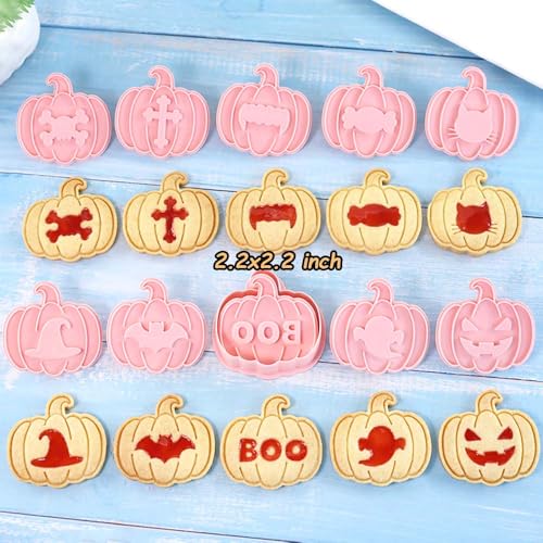 Mini Pumpkin Cookie Cutter Set - Halloween & Dia de los Muertos Faces - Pumpkin-P