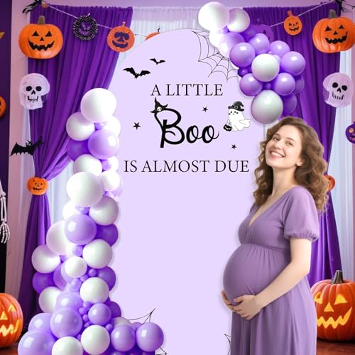 Purple Halloween Arch Backdrop Cover for Baby Shower & Party Photography - 6 Ft Stretchy Arch Cover - Variation of THIS listing