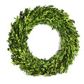 16 Inch Preserved Boxwood Wreath - Indoor Home Decor for Christmas & All Seasons - Green