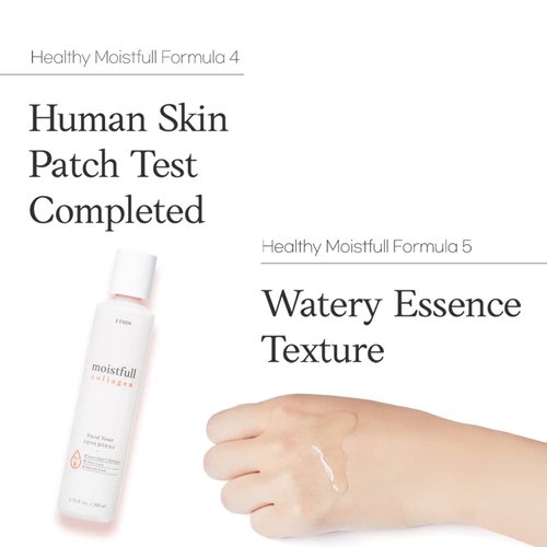 Etude Moistfull Collagen Toner, Toner for Face, Super Collagen Water, Lupinus Albus Protein, Instant Moisture Recharge, Oil-Moisture Balance, Korean Skin Care, Beauty (6.76 Fl Oz)