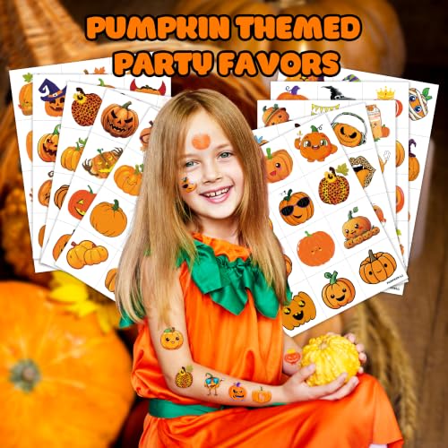 Halloween Pumpkin Temporary Tattoos - 120PCS Fall & Party Decals