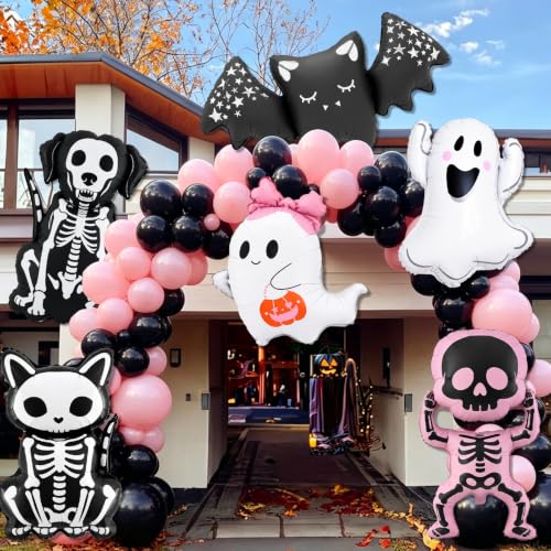 Halloween Ghost and Skull Balloons Set - Ghost Pet Variation