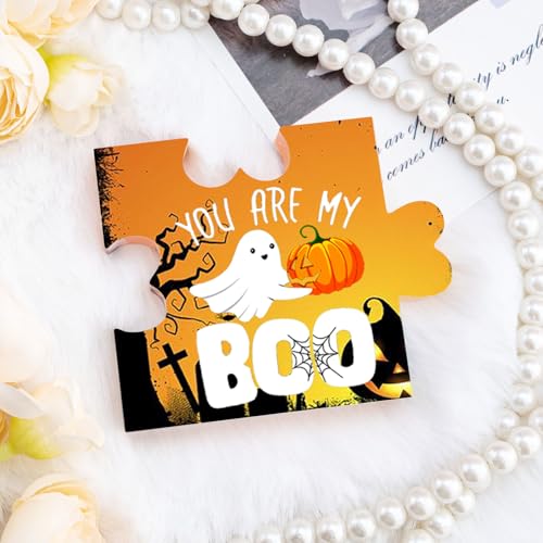 Halloween Ghost Decor Acrylic Puzzle with 'You Are Boo' - Fall & Party Decoration