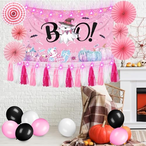 Pink Halloween Car Decorations Kit for Trunk or Treat SUV Party
