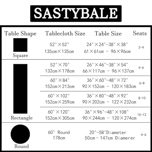 Jacquard Rectangle Tablecloth - 52x70 Inches, Black, Water-Resistant