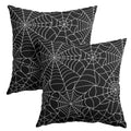 Spider Web Halloween Pillow Covers 24x24 Inch Set of 2 - Outdoor Decorative Throw Pillow Cases