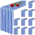 Blue & White Striped Table Runner 12x72 Inches Set of 10 - Elegant Linen Decor