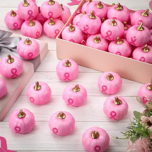 Pink Breast Cancer Awareness Pumpkins Bulk Decorations - Support Campaigns & Events