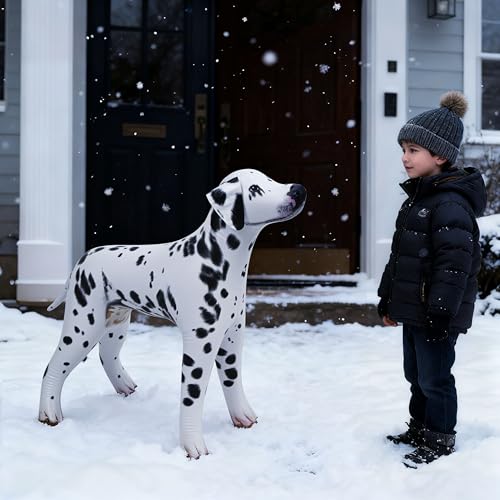 Inflatable Dalmatian Dog Decor Figure - 39" Black & White Pet Toy & Party Prop - Variation: Dalmatian Black/White