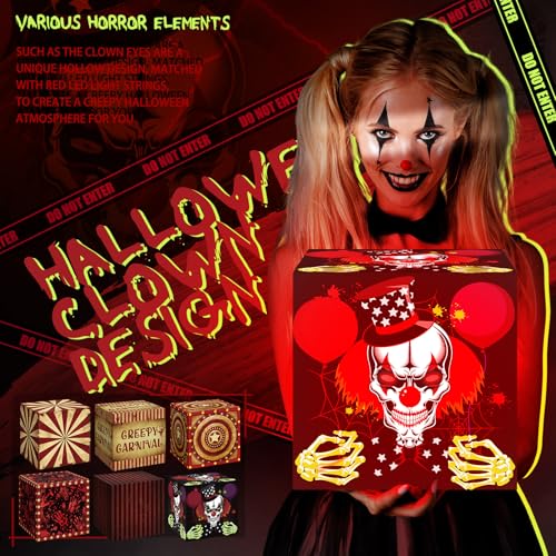 Lighted Halloween Circus Clown Decor Set - Creepy Party Decorations