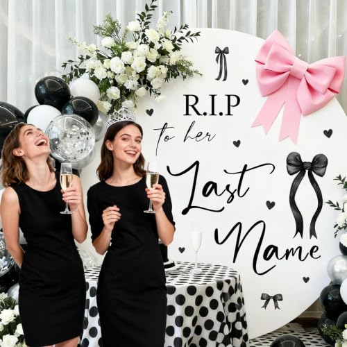 Black Rip to Her Last Name Sign Decal for Bridal Shower & Halloween Backdrop