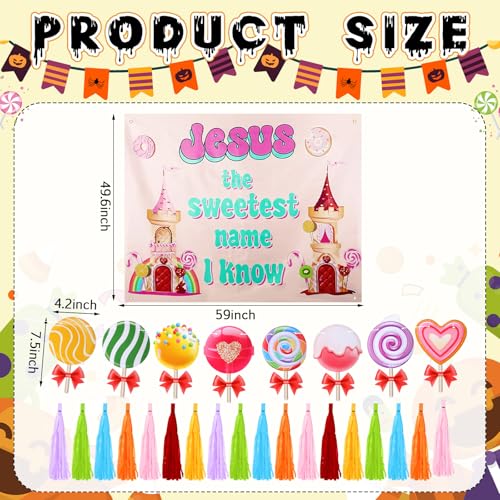 Halloween Trunk or Treat Decorations Kit with Backdrop, Balloons & Candy Confetti