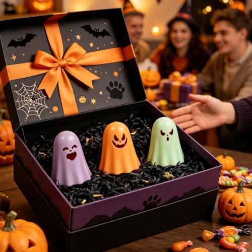 Halloween Ghost Silicone Mold 2 Pack for Chocolates Candies & Crafts