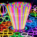 1000PCS Glow Sticks with Bracelets Connectors for Parties Halloween Camping
