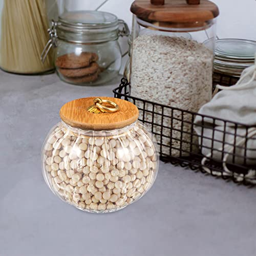 Glass Pumpkin Candy Jar with Lid 28Oz Food Storage Container for Halloween Christmas