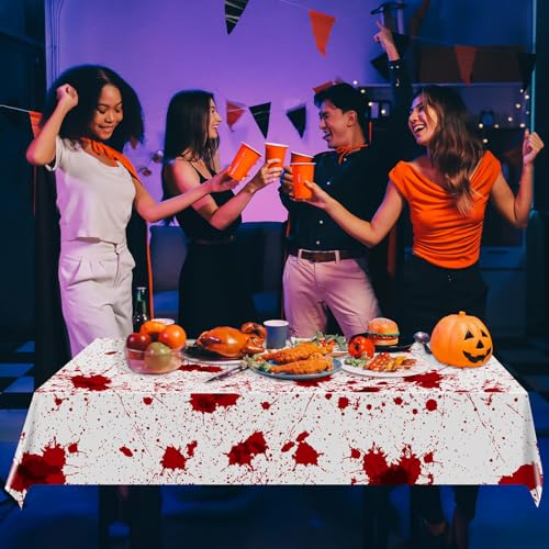 Halloween Bloody Tablecloth 100ft x 54in - Spooky Party Decor & Backdrop
