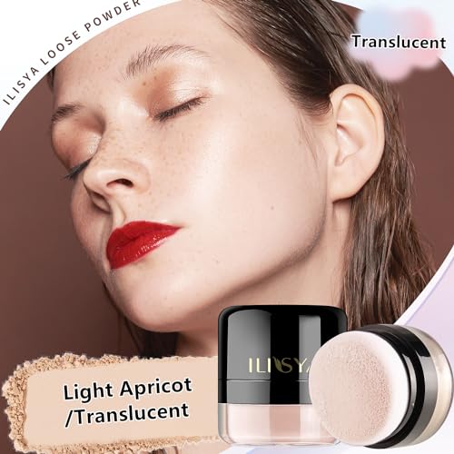 ROUSE Lightweight Setting Powder - Matte Finish, Waterproof, 0.28 Oz - Light Apricot/Translucent