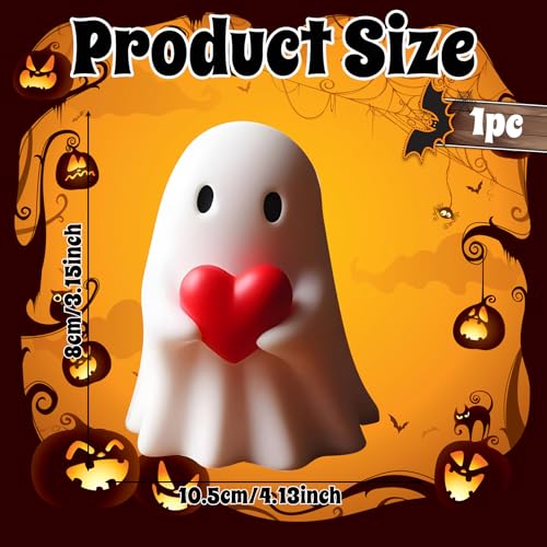 Red Ghost Figurine - Funny Love Halloween Ghost Decoration for Gift, Wedding, Anniversary