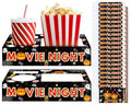 50Pcs Halloween Movie Night Snack Trays with Pumpkin Design - Party Supplies