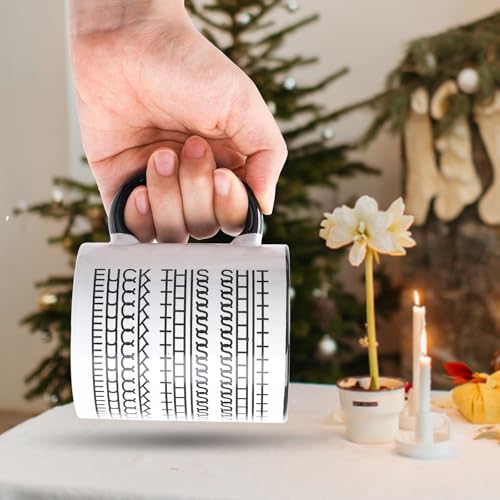 Black Hidden Message Ceramic Coffee Mug 11oz – Funny Birthday & Gag Gift for Adults