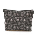 Dark Gothic Skull Moth Makeup Bag - Boho Witchy Cosmetic Pouch - Variation 31