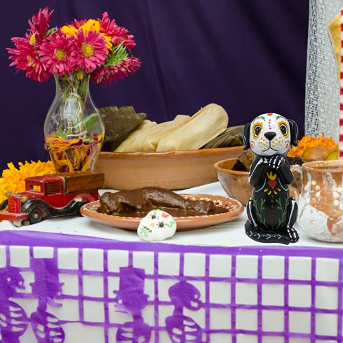 Dia de los Muertos Dog Figurine - 9 Inch Halloween & Day of the Dead Decor