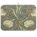 16 x 18 Inch William Morris Flowers Dish Drying Mat - Microfiber Kitchen Pad