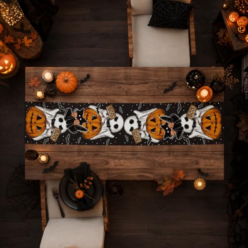 Halloween Boo Table Runner for Home Party Decor - Spooky Halloween Table Decor