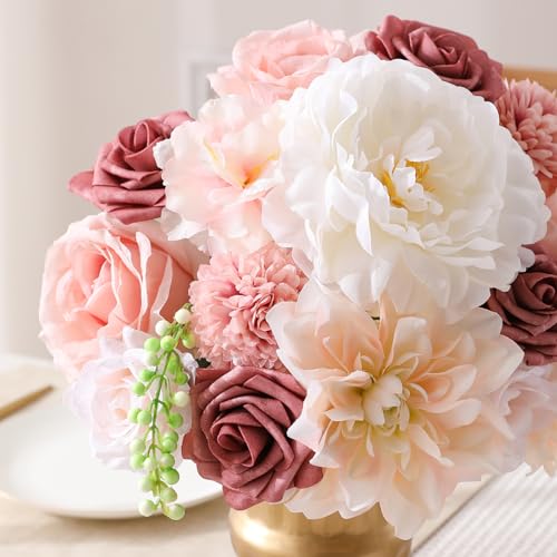 Artificial Flower Combo for Wedding Decor - Blush Pink Flowers Set