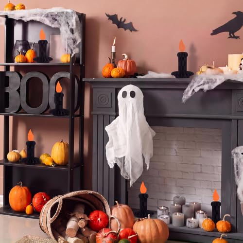 Halloween Honeycomb Candle Centerpiece Set - Black 6pcs Party Decor
