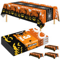 Pumpkin Ghost Boo Halloween Tablecloth 3 Pack 54x108 Inch Leakproof Plastic Covers