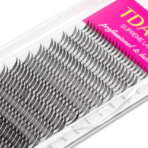Anime Spire Lash Extensions - Premade Plume Flake Fans 0.07-D / 8-15mm – Lightweight & Professional