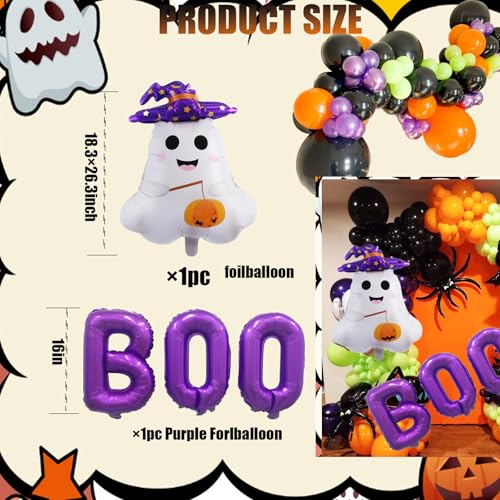 Halloween Balloon Arch Kit with Foil & Latex Balloons for Party Decorations