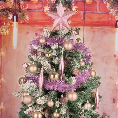 Pink 2.36-inch Shatterproof Christmas Ball Ornaments - 30 Count Holiday Tree Decorations