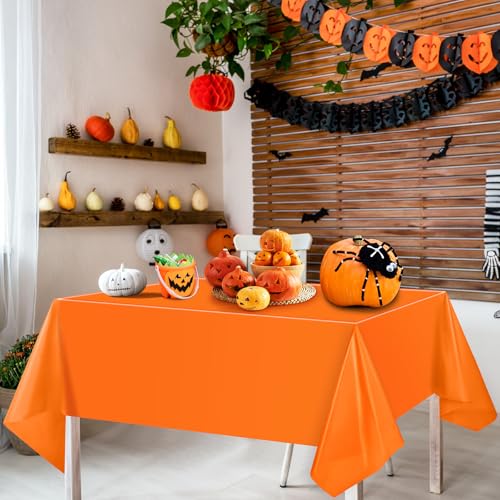Halloween Tablecloth Set 54x108 Inches - 4 Pack Mix Colors - Festive Party Decor