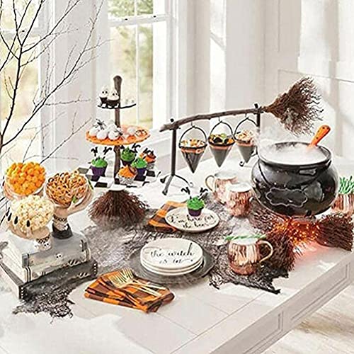 Halloween Cauldron Snack Bowl Stand - Fruit Basket & Party Decor
