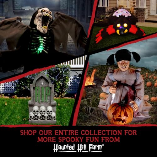 22-Inch Haunted Hill Farm Groundbreaker Clown Animatronic Halloween Decoration - Motion & Touch Activated, Indoor/Outdoor