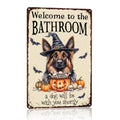 Halloween Wall Art German Shepherd Dog Sign - Funny Bathroom Decorations - Variation of THIS listing
