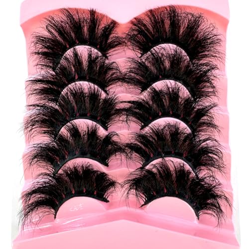 False Eyelashes 5 Pairs Fluffy Natural Dramatic Faux Mink Makeup Tools - Variation YA01