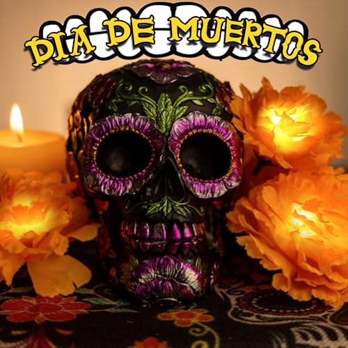 Day of The Dead Marigold Garland String Lights 10FT with 20 LED Bulbs