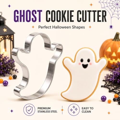 Halloween Cookie Cutters Set 9 Pcs Stainless Steel Baking Molds for Cookies & Fruit