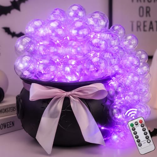 Purple Bubbles Cauldron Halloween Indoor Decoration DIY Set - Witches Cauldron Pot