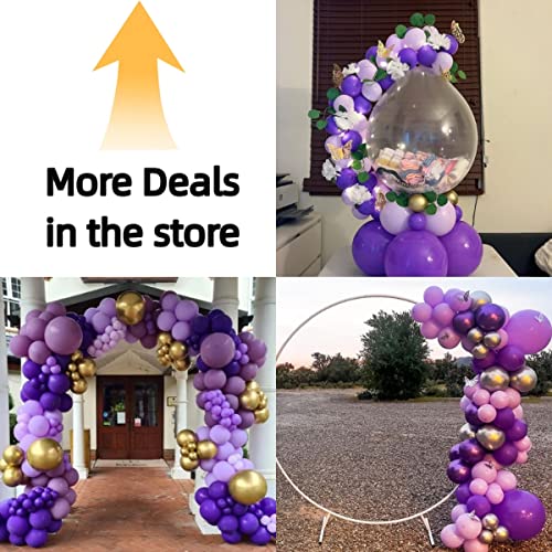 Dark Purple Latex Party Balloons - 100 Pack with Electric Balloon Pump