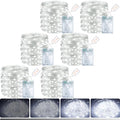 Cool White Fairy Lights Battery Operated 6 Pack 33FT 100LED USB & AA Powered Dimmable Indoor Wedding Decor